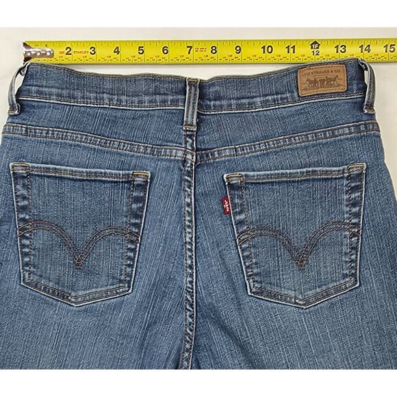 Levis Size 12 Long Womens 33" Inseam Perfectly Slimming Bootcut 512 Blue Jeans - Picture 3 of 12